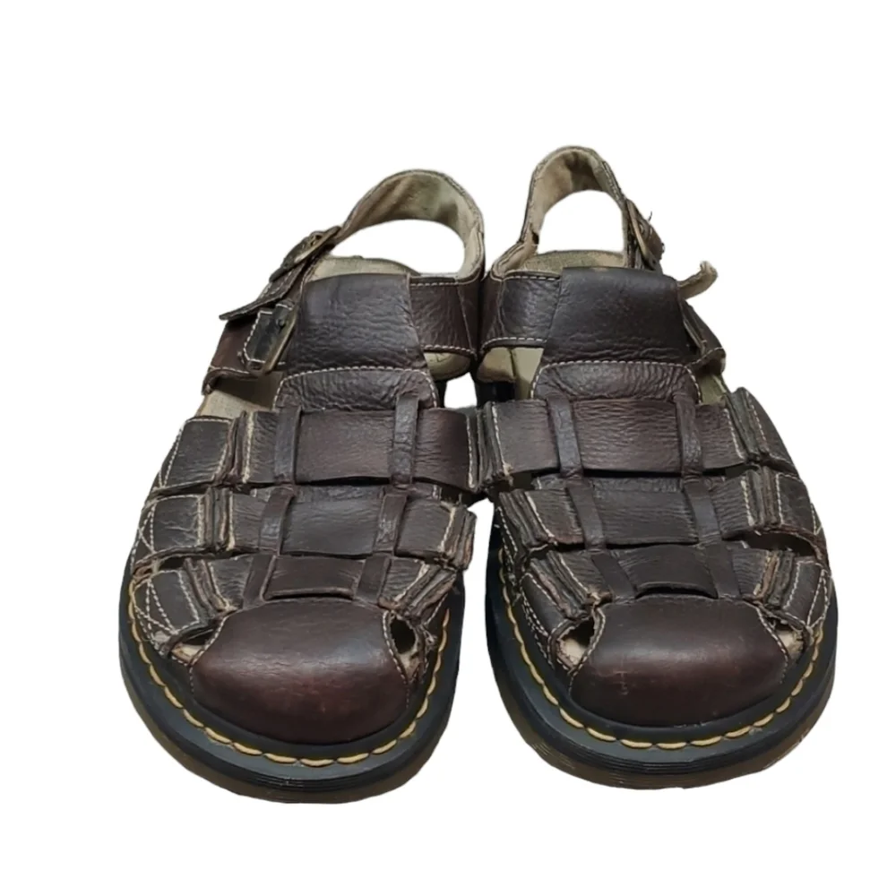 Dr.Martens Mens Y2K AW004 Fisherman Chunky Tractor Platform shoes Sandals sz 14